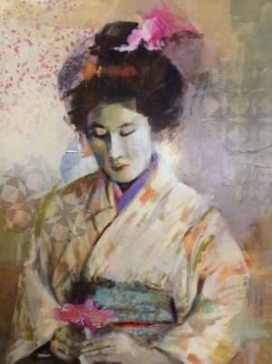 Geisha peonía , serie Japan & Nature